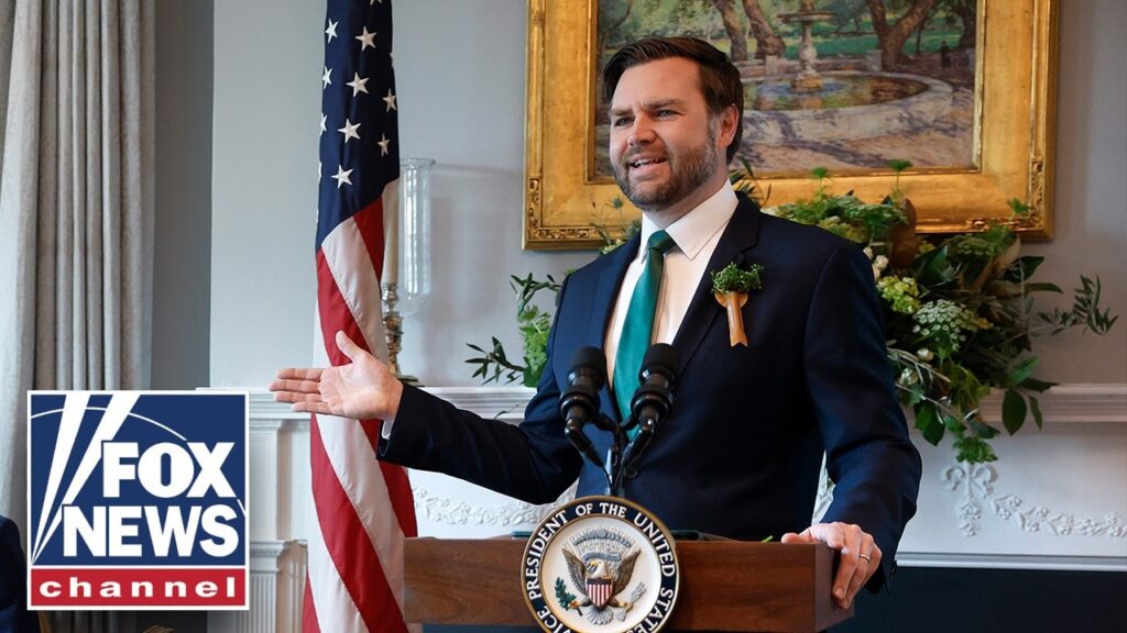 VP Vance hosts the Taoiseach of Ireland for St Patrick’s Day breakfast