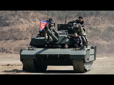 Teenage daughter of North Korean leader Kim Jong-un drives tank at military drill