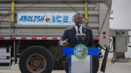 Chicago Mayor Johnson unveils ‘Abolish ICE’ snowplow days after student allegedly murdered by illegal migrant