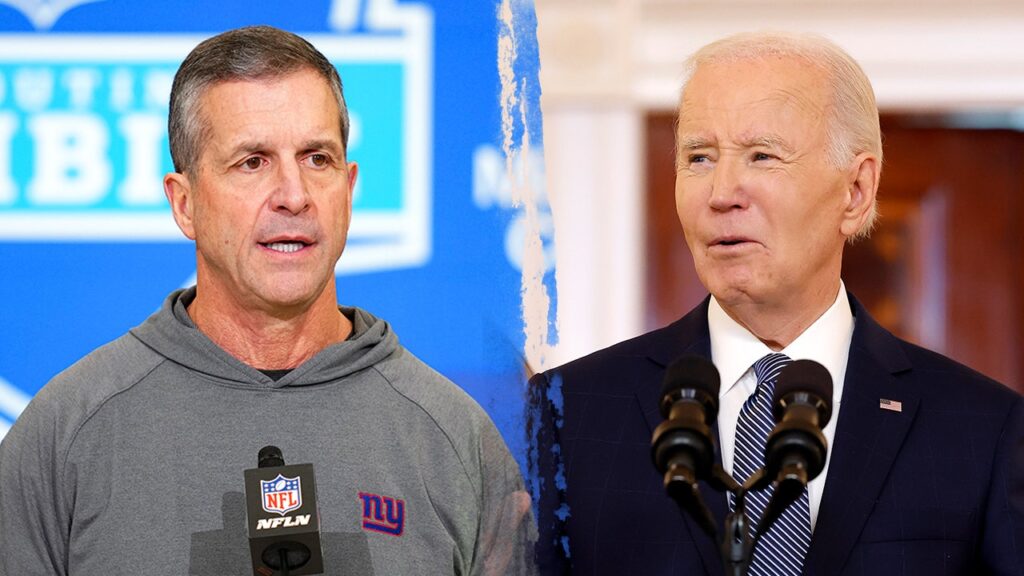 Giants coach John Harbaugh dismisses viral Joe Biden comparison: ‘I’m not accepting that’