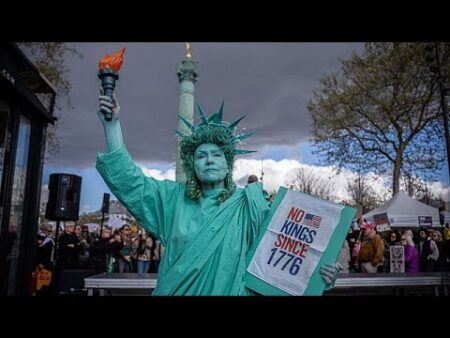 Huge crowds protest against Trump on ‘No Kings’ day in the US and abroad