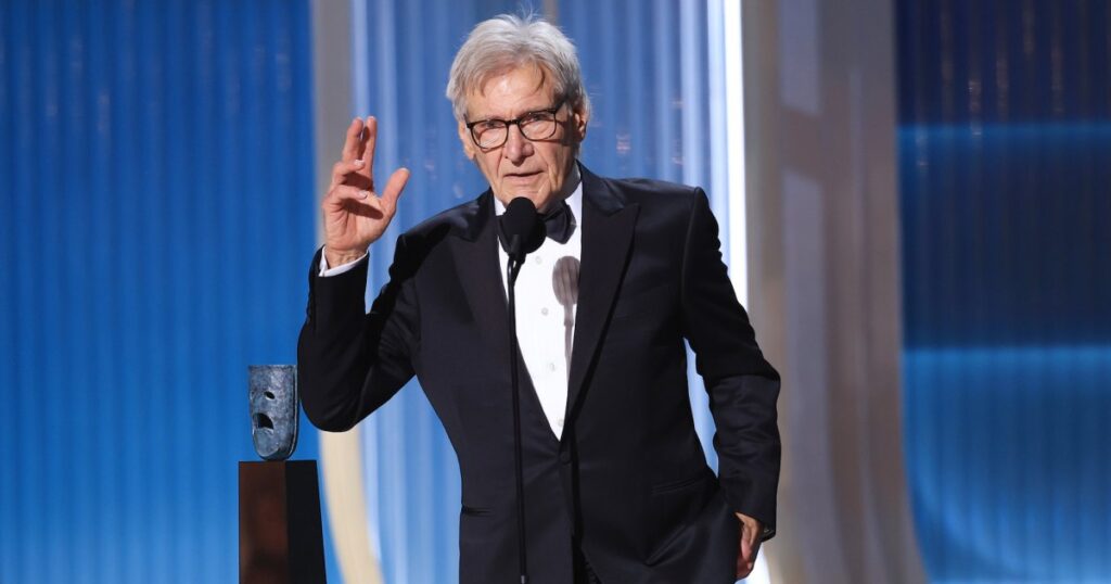 Harrison Ford Tearfully Accepts SAG-AFTRA Life Achievement Award at ‘Half-Point’ of Career