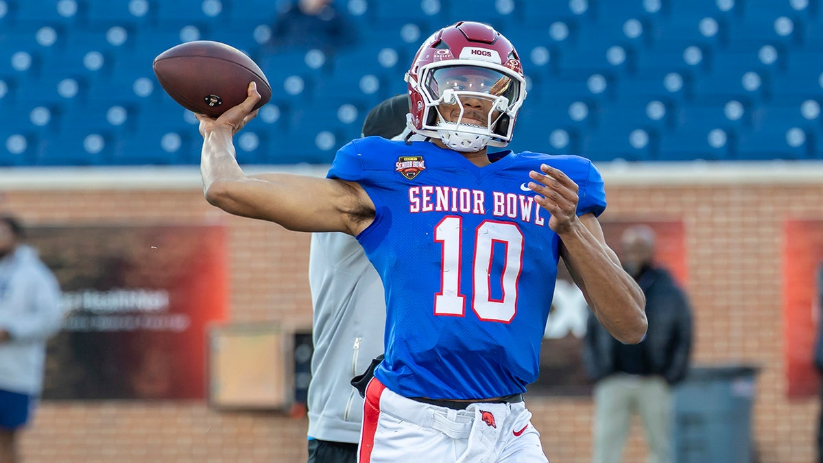 Taylen Green at the Senior Bowl