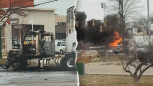 Hero police officers storm inferno to save 5 passengers from fireball crash