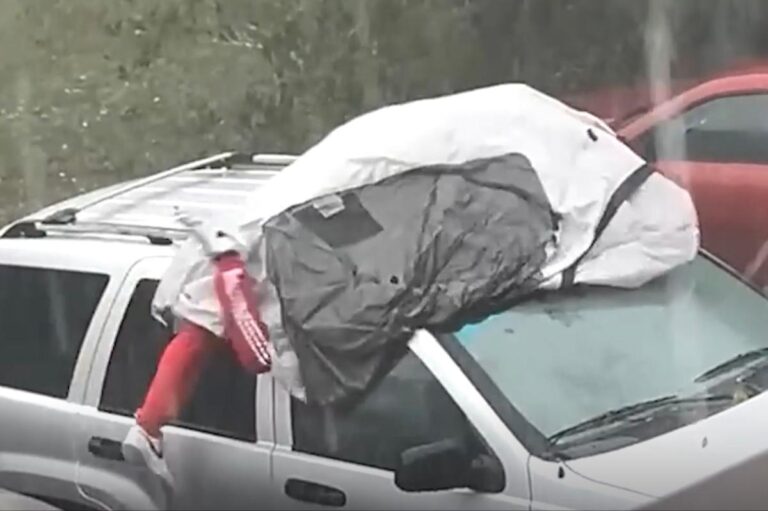 Florida man uses his body as shield against hailstorm in wild video: ‘Yes, it hurt’