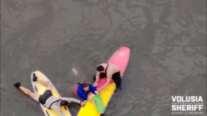 Video shows suspect’s desperate river escape as officers launch paddleboard pursuit