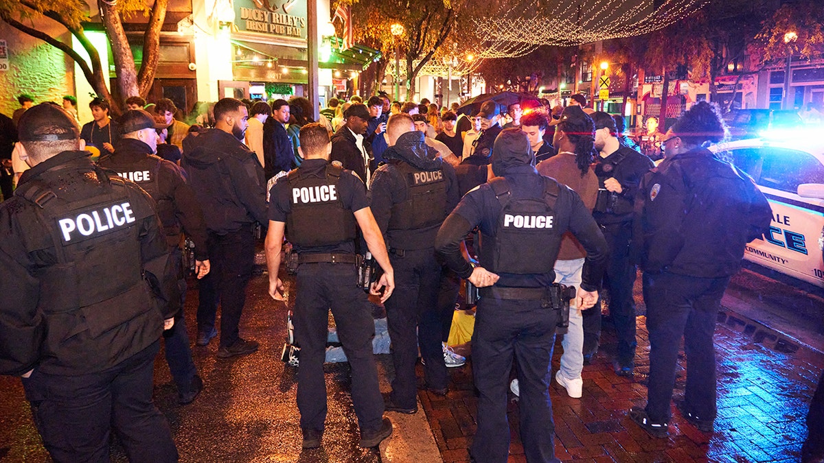 A spring break brawl in Fort Lauderdale, Florida