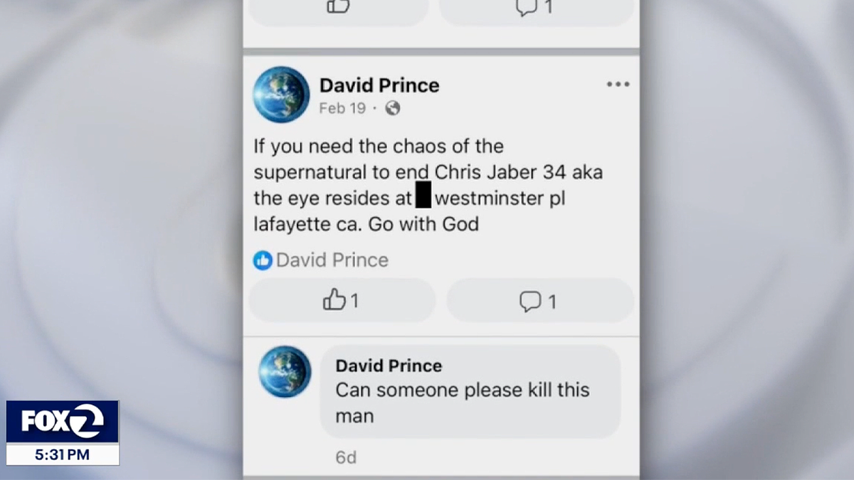 Screenshot of Facebook posts allegedly made by David Prince referencing the Lafayette victim