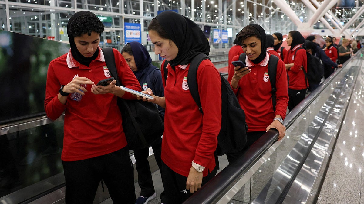 Iranian women's soccer team arrives in Kuala Lumpur