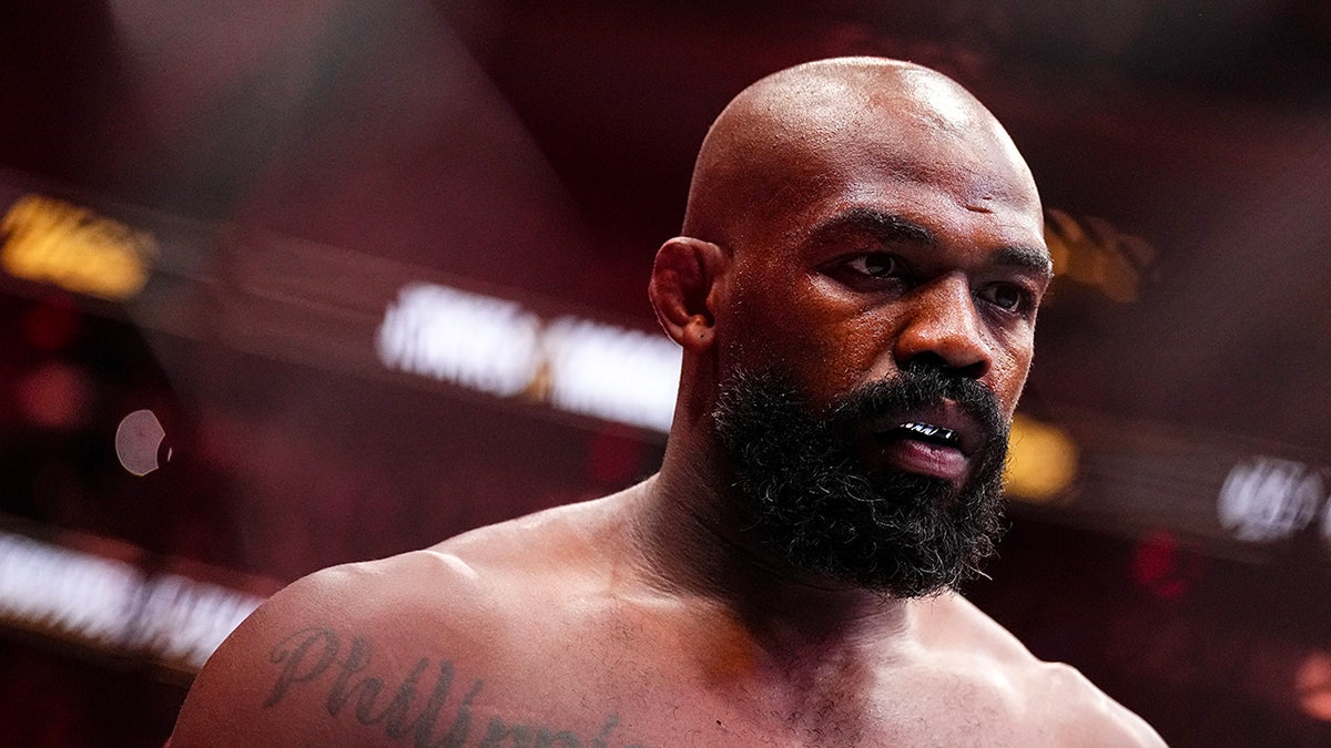 Jon Jones enters the ring