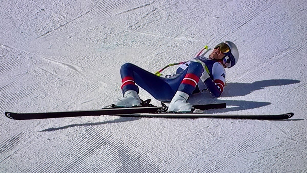 Lindsey Vonn after crash