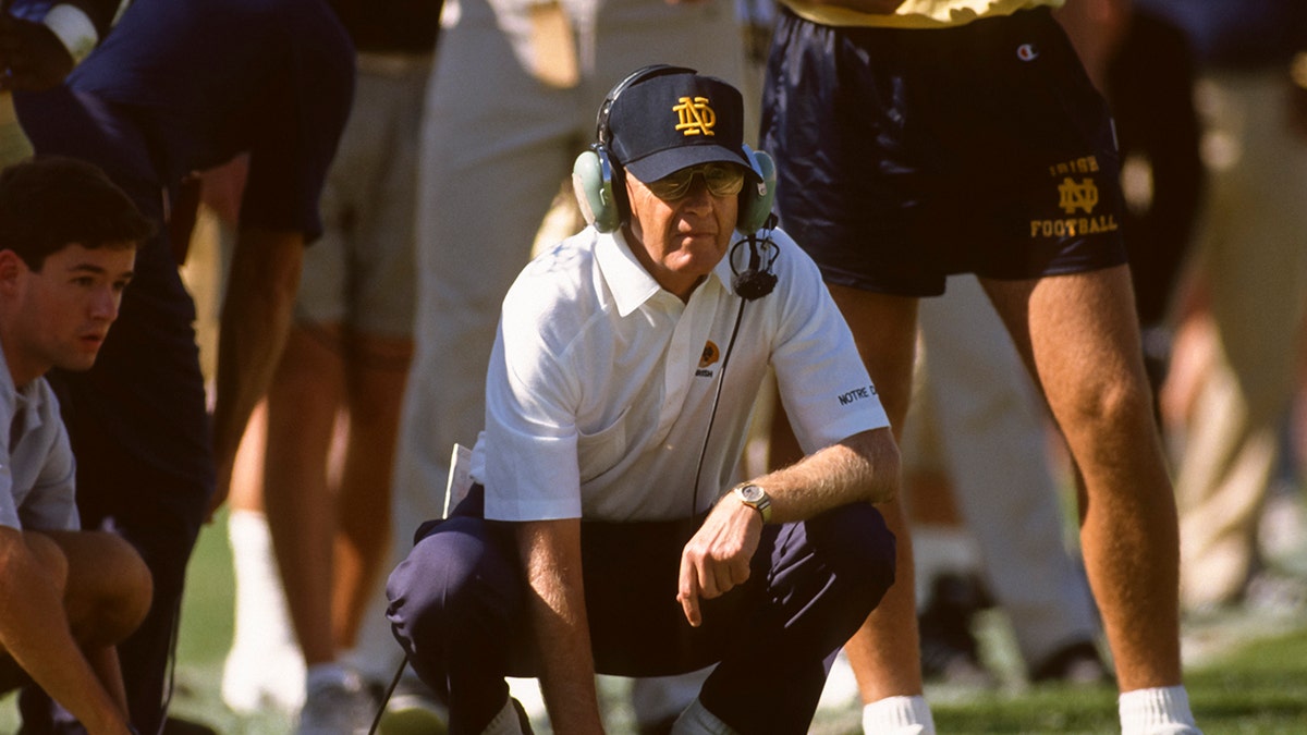 Lou Holtz on Notre Dame sideline