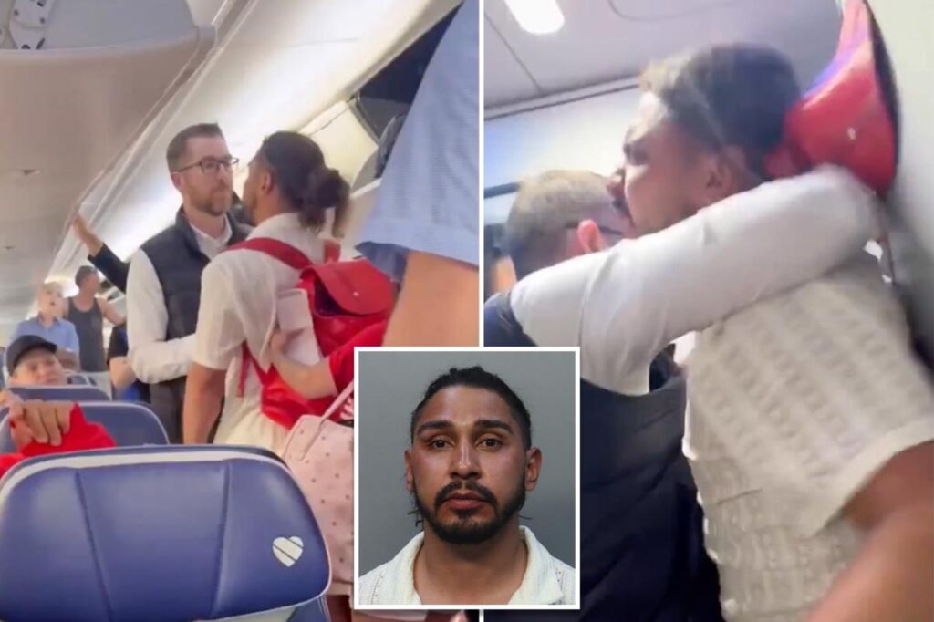 Unruly passenger arrested after wild brawl with officer on Southwest Airlines flight: video Unruly passenger arrested after wild brawl with officer on Southwest Airlines flight: video
