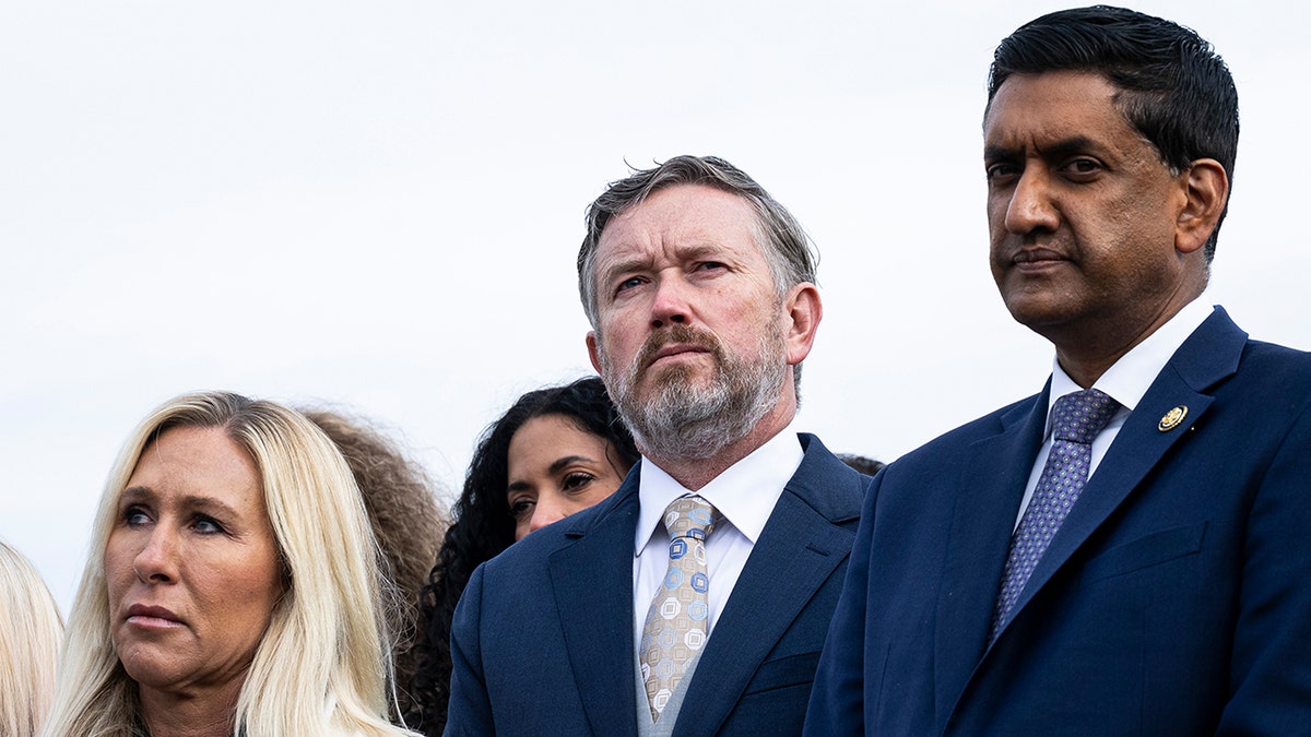 Reps. Marjorie Taylor Greene, Thomas Massie, and Ro Khanna