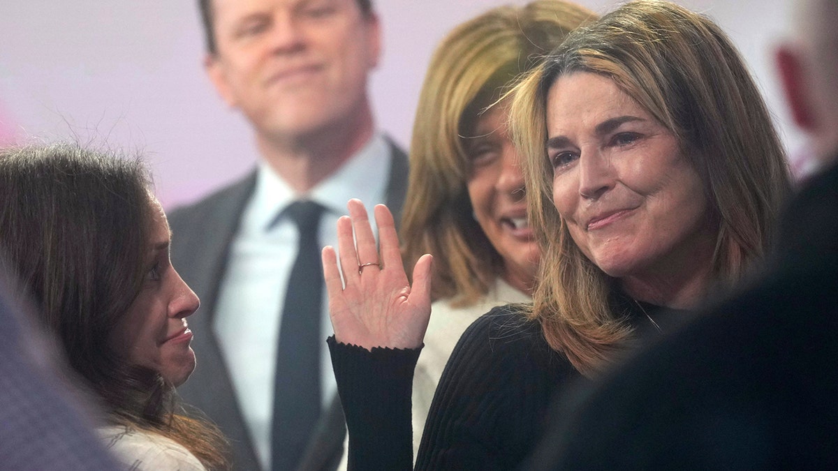 Savannah Guthrie on the Today show set at Rockefeller Plaza.