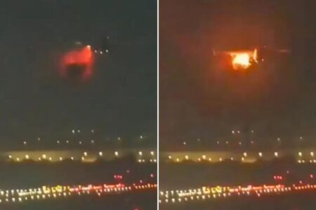 Delta flight’s engine explodes in heart-stopping video — forcing packed plane to make emergency landing