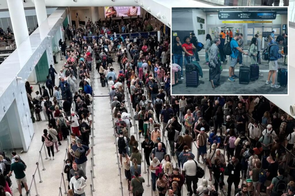 DHS slams Democrats for holding travelers ‘hostage for political points’ as airport chaos sparks hours-long security lines