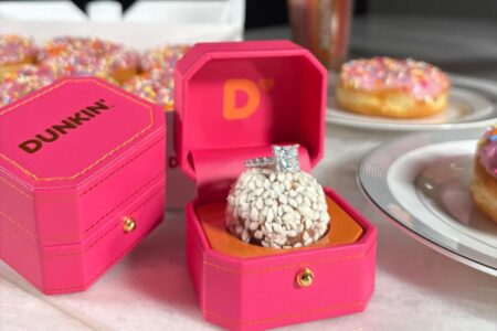 Dunkin’ celebrates National Proposal Day with ‘I Dough’ ring boxes and wedding cake Munchkins
