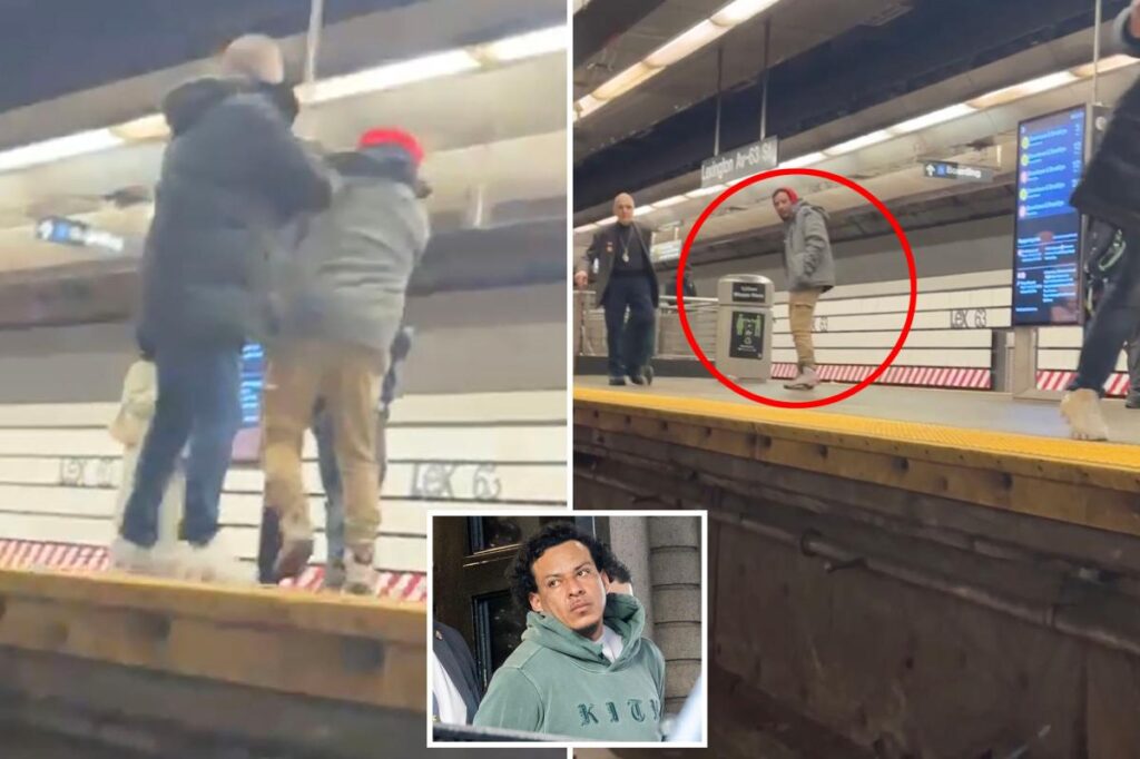 Jarring video from subway shove victim shows migrant accused of pushing two, including 83-year-old, calmly walk away