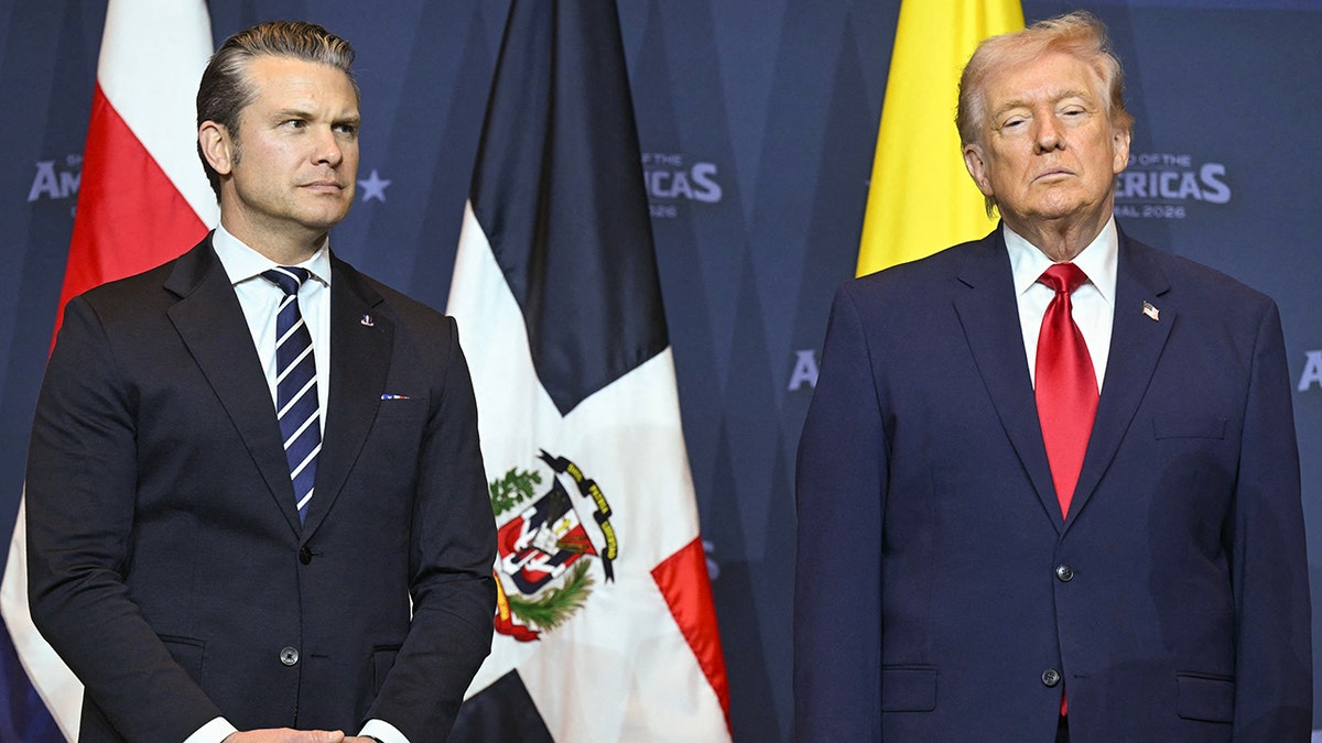 War Secretary Pete Hegseth and President Donald Trump