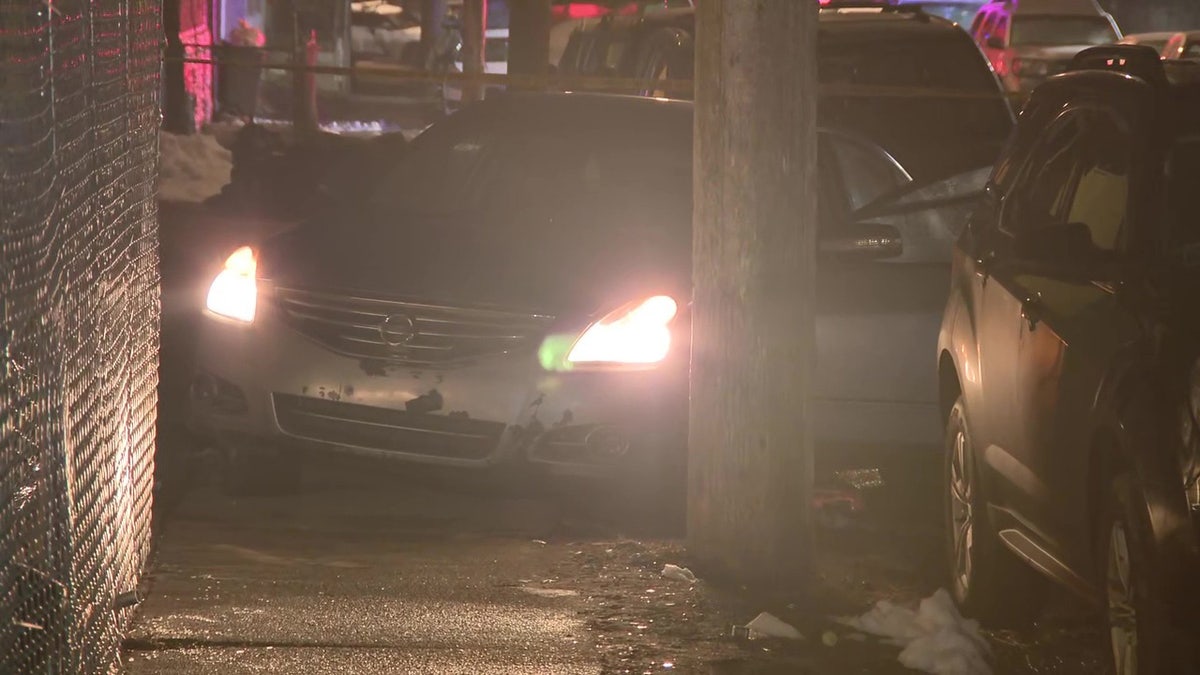 Philadelphia fight shooting victim car