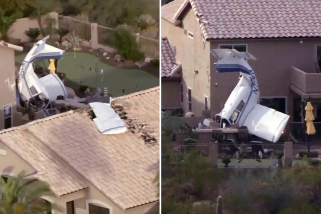 Startling video shows small plane nosedive into Phoenix backyard
