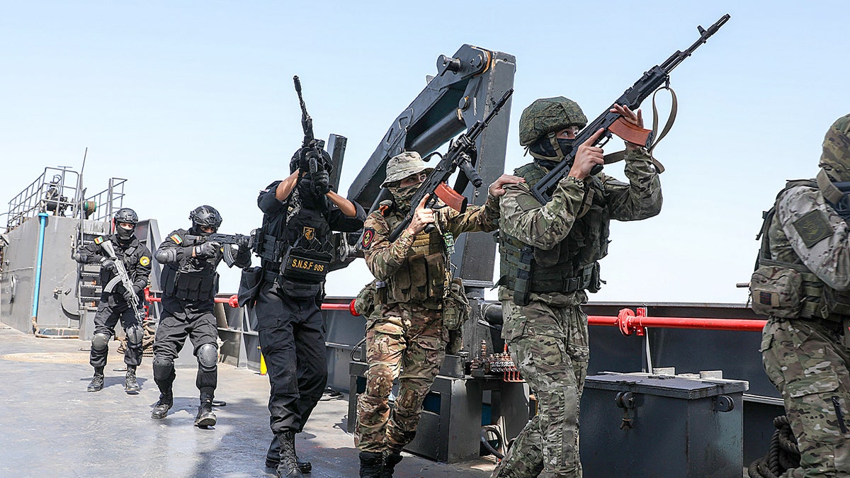 Naval units from Iran and Russia