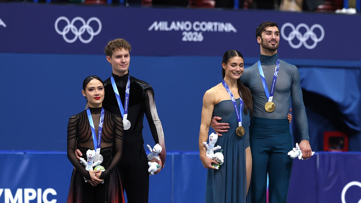 Madison Chock and Evan Bates with silvers
