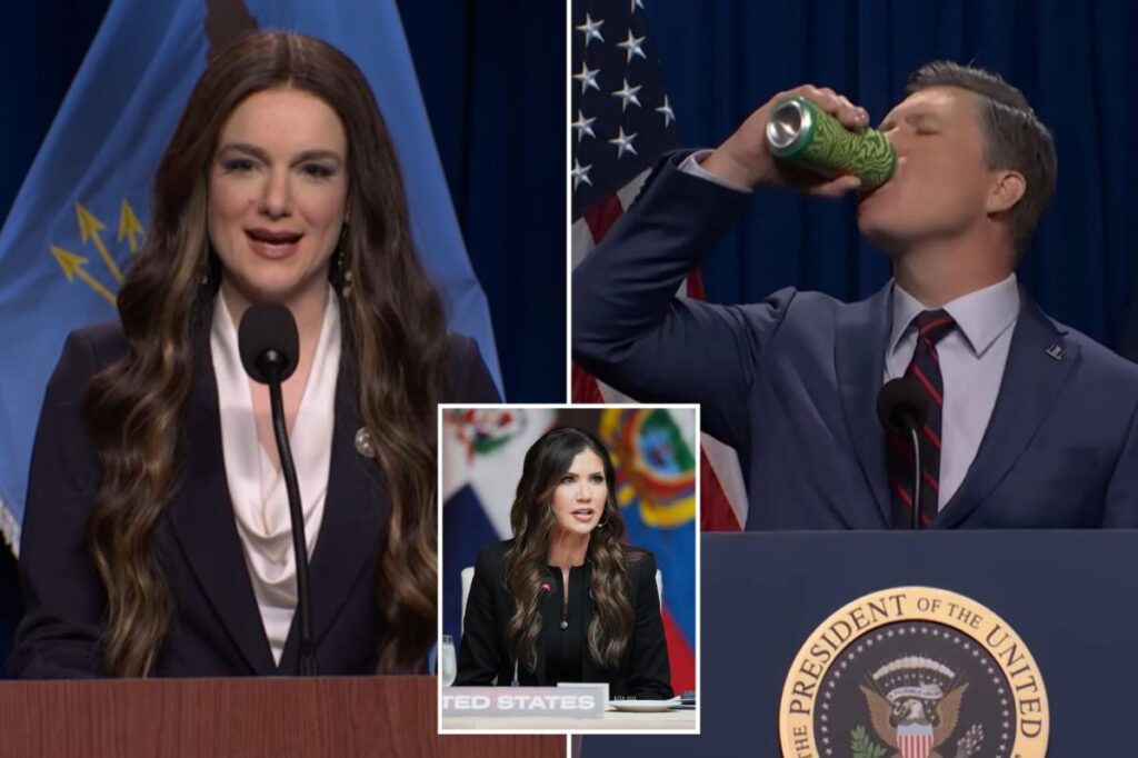 ‘SNL’ roasts Kristi Noem for being ‘reassigned under the bus’ after Trump booted her from DHS top job