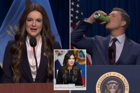‘SNL’ roasts Kristi Noem for being ‘reassigned under the bus’ after Trump booted her from DHS top job