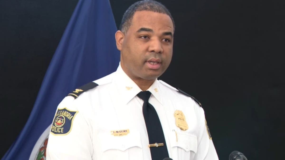 Alexandria Police Chief Tarrick McGuire speaking at a press conference.