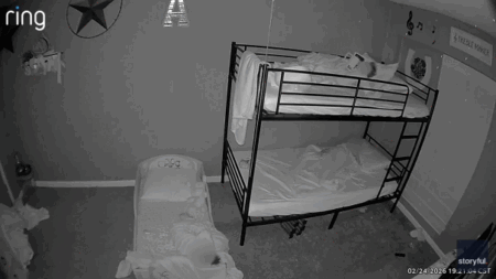 Heart-stopping video shows bunk bed collapse nearly impale little boy, sister’s heroic split-second reaction