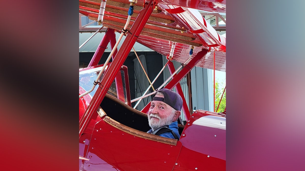pastor william schonemann in an airplane