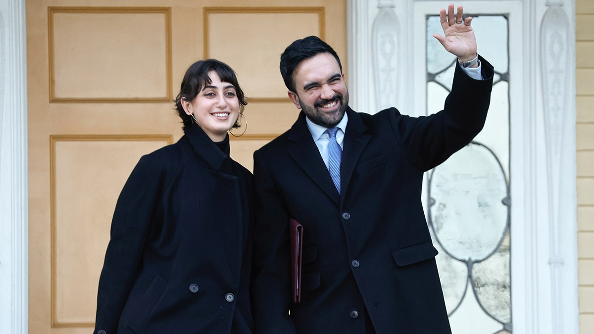 Zohran Mamdani, mayor of New York, and his wife Rama Duwaji