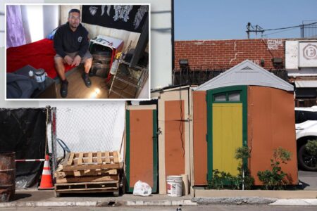 Exclusive | Inside LA’s homeless mini town as tiny houses with TVs and AC are illegally sold for 0