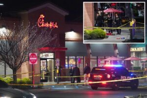 Multiple people injured in shooting as group of masked men storm New Jersey Chick-fil-A: report Multiple people injured in shooting as group of masked men storm New Jersey Chick-fil-A: report
