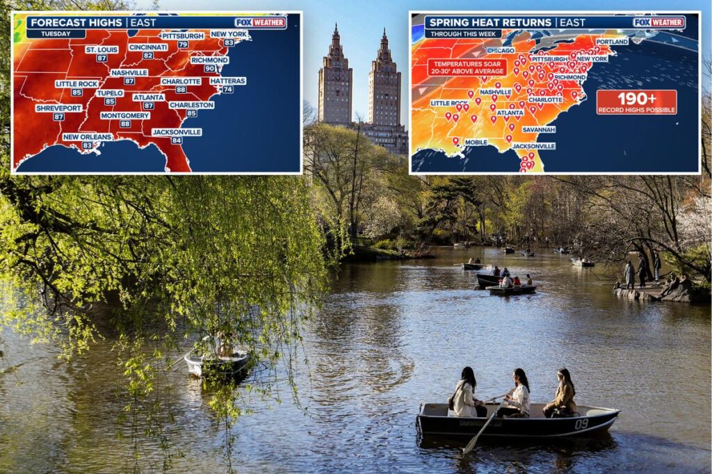 New York could see record heat this week with temps more than 30 degrees above average
