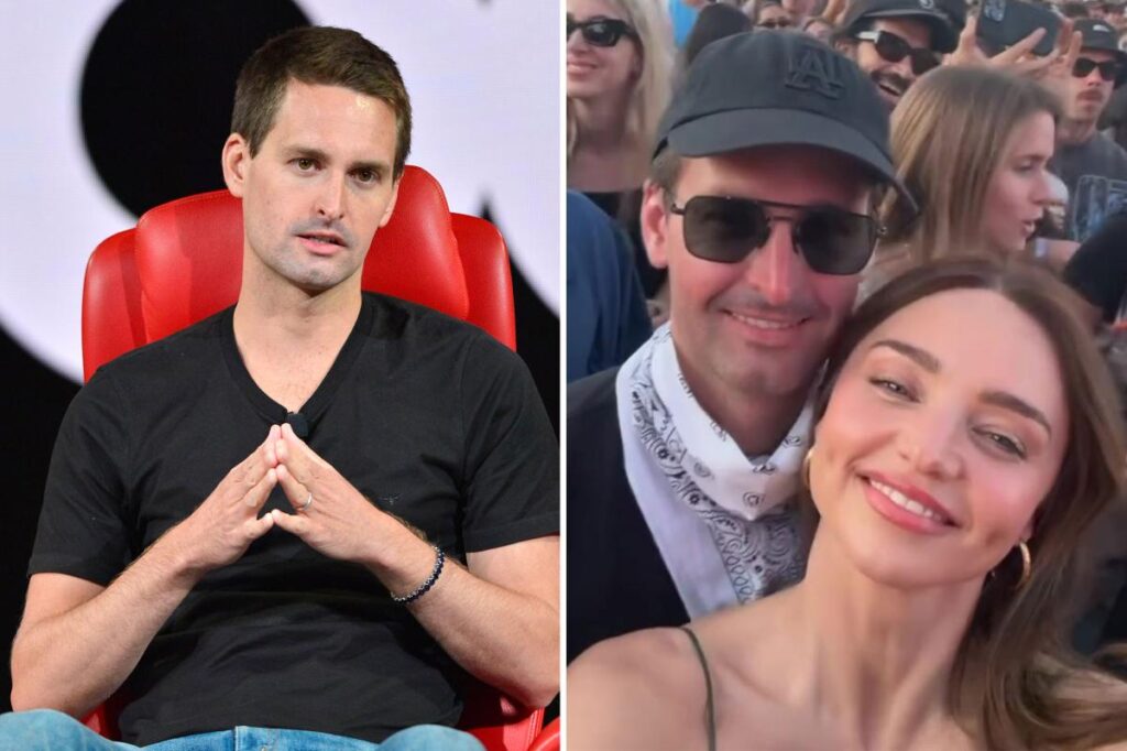Snapchat CEO’s tasteless Coachella photos kissing supermodel wife Miranda Kerr despite jobs bloodbath Snapchat CEO’s tasteless Coachella photos kissing supermodel wife Miranda Kerr despite jobs bloodbath