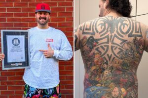 Comic book superfan earns world record for most Marvel characters tattooed on his body