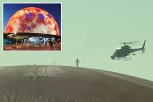 Mysterious figure captured scaling iconic Las Vegas Sphere appears to be celebrity daredevil Alex Honnold