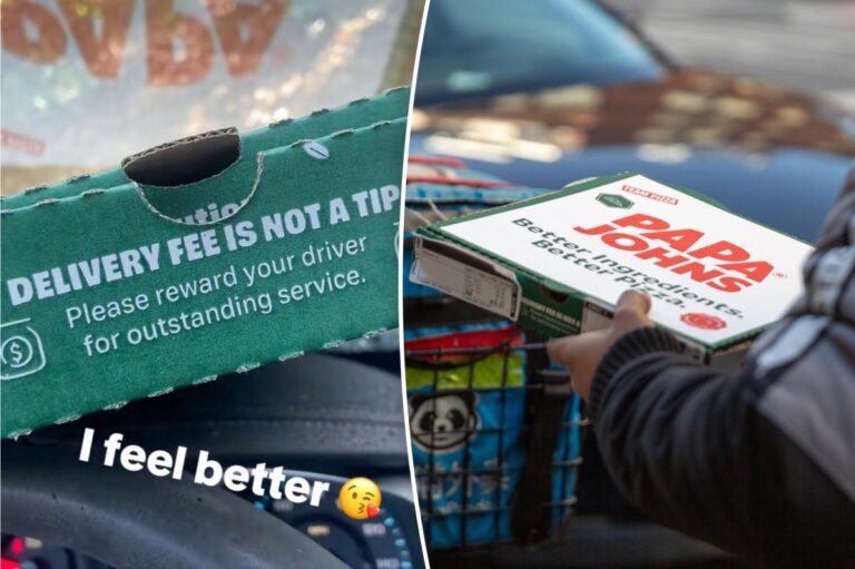 Papa John’s customers fuming over ‘ridiculous’ tipping reminder on their pizza boxes: ‘WTF are we paying a delivery fee for?’