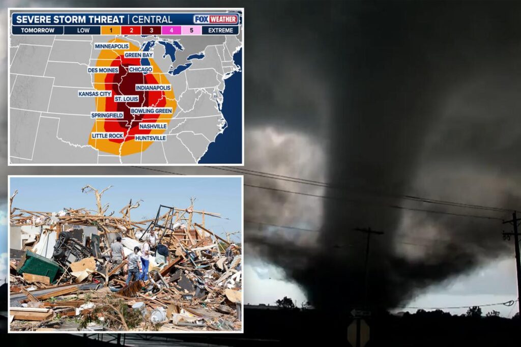 Severe weather outbreak brewing with potential strong, long track tornadoes targeting millions in Midwest