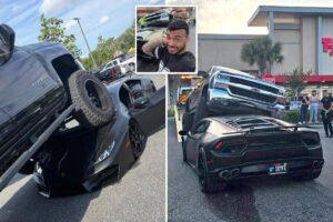 Shocking video shows Florida pickup truck crushing 0K Lamborghini driver bought just 5 months ago