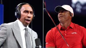 Stephen A Smith implores ‘addict’ Tiger Woods to ‘stop getting behind the damn wheel’ Stephen A Smith implores ‘addict’ Tiger Woods to ‘stop getting behind the damn wheel’