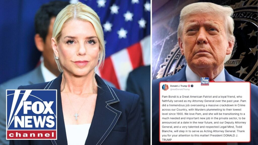 JUST IN: Trump addresses firing Pam Bondi