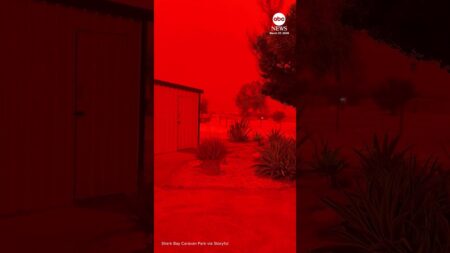 Sky turns red in Western Australia ahead of tropical cyclone