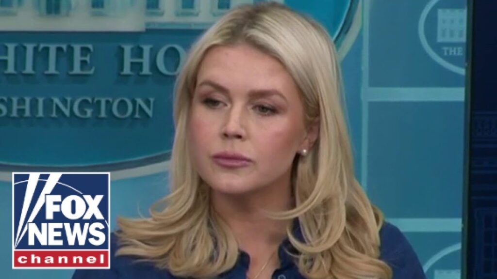 ‘COMPLETELY UNACCEPTABLE’: Karoline Leavitt reiterates demand for Strait of Hormuz to be open