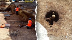 Ancient ‘seated’ skeletons unearthed beneath modern school site, puzzling archaeologists