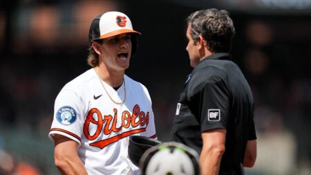 Orioles lose controversial challenge after Coby Mayo unintentionally triggers review