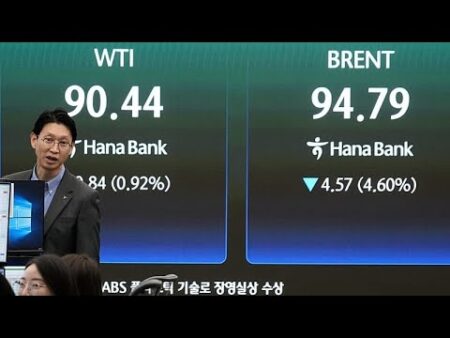 Oil prices fall as renewed hopes for peace talks feed a stock market rally